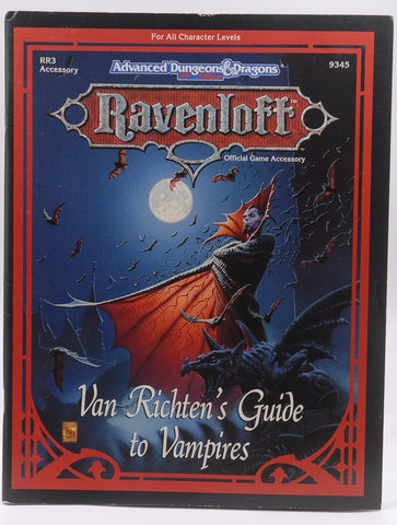 AD&D 2nd Edition Van Richten's Guide to Vampires Ravenloft G+, by Nigel Findley