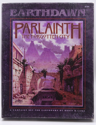 Parlainth: The Forgotten City/Book, 18 Treasure and Creature Cards and Fold-Out Map of Forgotten City/Boxed, by Laws, Robin D.