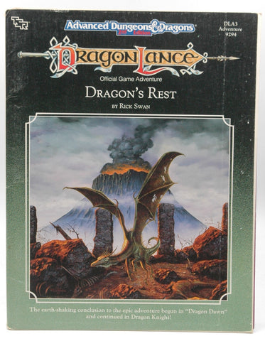 Dragonlance Official Game Adeventure: Dragon's Rest (Advanced Dungeons & Dragons, DLA3, No. 9294), by Rick Swan