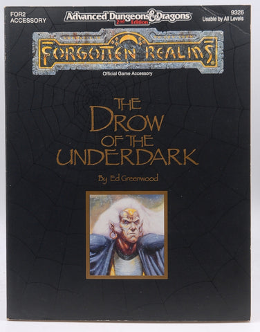 The Drow of the Underdark: Forgotten Realms Accessory, 2nd Edition (Advanced Dungeons & Dragons), by Greenwood, Ed