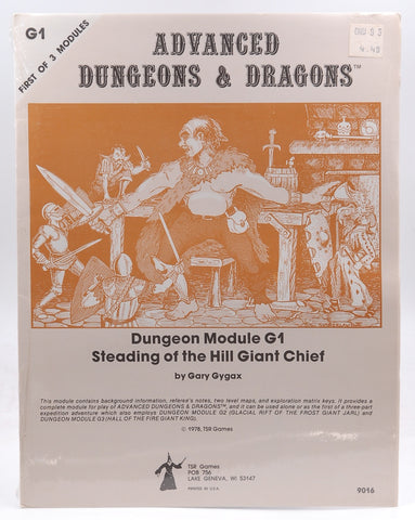 AD&D G1 Steading of the Hill Giant Chief SW New, by Gary Gygax
