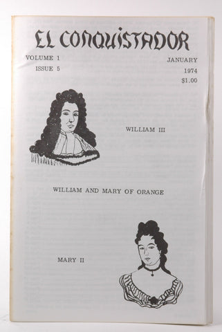 El Conquistador Issue 5 January 1974 Diplomacy etc Fanzine, by