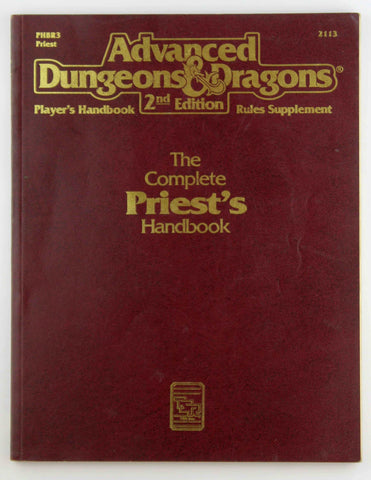 The Complete Priest's Handbook, Second Edition (Advanced Dungeons & Dragons: Player's Handbook Rules Supplement #2113, by Aaron Allston  