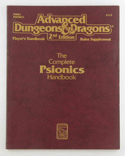 AD&D 2e The Complete Psionics Handbook, by Various  