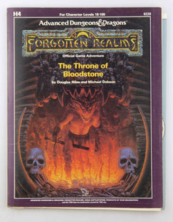 The Throne of Bloodstone (Advanced Dungeons & Dragons: Forgotten Realms Adventure, No. H4), by Dobson, Michael, Niles, Douglas  