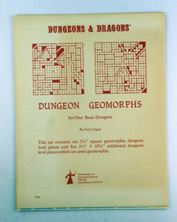 Dungeons & Dragons Dungeon Geomorphs Set One Basic Dungeon, by Gary Gygax  