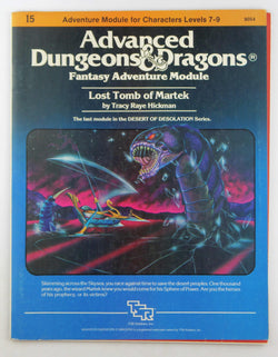 AD&D I5 Lost Tomb of Martek VG+ Handsome, by Tracy Hickman  