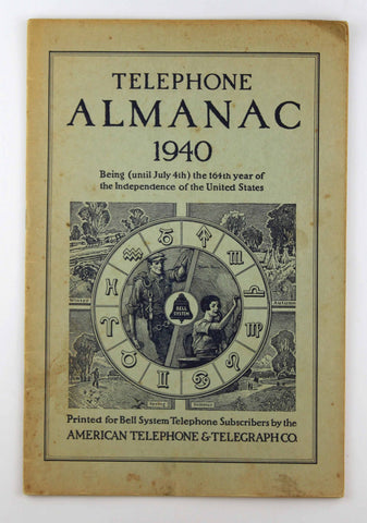 Telephone Almanac 1940 Bell Telephone, by American Telephone  