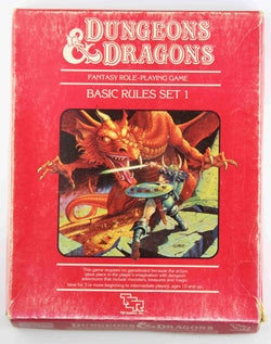 Dungeons & Dragons D&D Basic Rules Set 1 1011 Rubbed, by Gygax, Arneson, Mentzer  