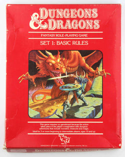 D&D Dungeons & Dragons 1011 Set 1 Basic Rules Wrong Bottom Lid, by Gygax, Arneson, Mentzer  
