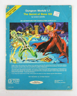 AD&D L1 The Secret of Bone Hill Shrinkwrap Fair-Poor, by Lenard Lakofka  