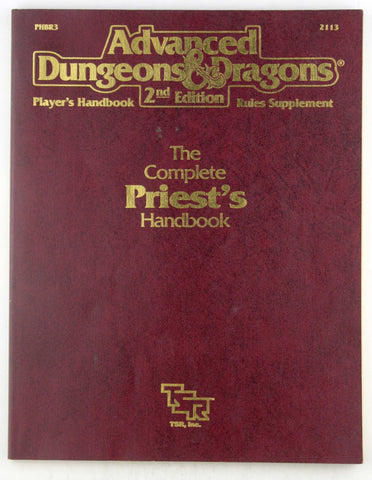 AD&D 2e The Complete Priest's Handbook VG, by Allston  