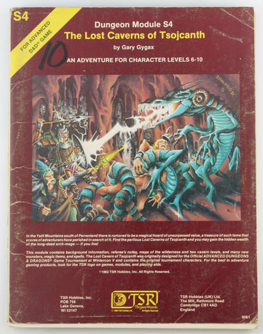AD&D S4 The Lost Caverns of Tsojcanth VG, by Gary Gygax  