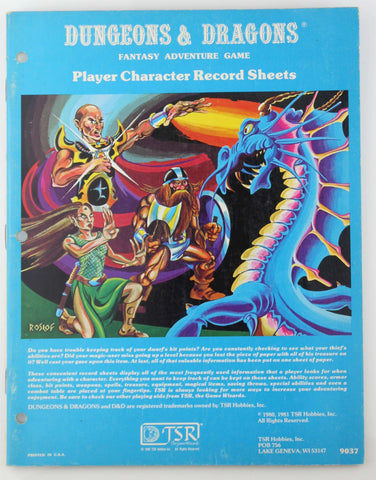 D&D Player Character Record Sheets 9037, by In House  