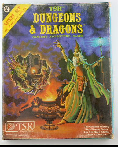 D&D Dungeons & Dragons Expert Set w/Crayon (Black), by Cook, Gygax, Arneson  