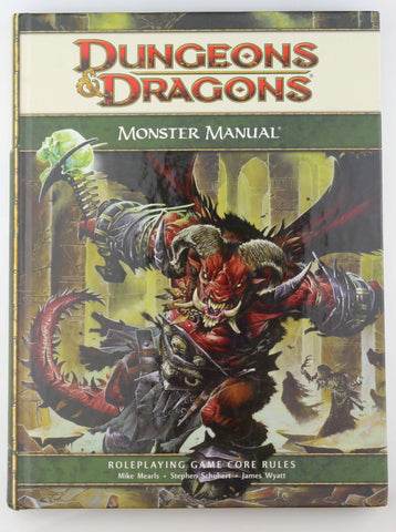 D&D 4e Monster Manual VG+, by Mearls, et al  