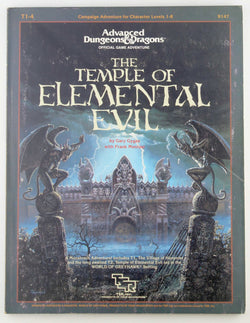 AD&D T1-4 The Temple of Elemental Evil Complete VG, by Gary Gygax  