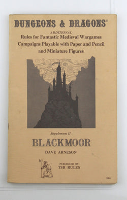 Dungeons & Dragons Supplement II Blackmoor 5th Printing, by Dave Arneson  