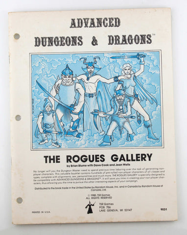 AD&D The Rogues Gallery, by Brian Blume, Dave Cook, Jean Wells  