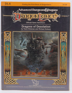 AD&D DL4 Dragons of Desolation Spine Crease, by Tracy Hickman, Michael Dobson  