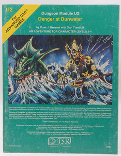AD&D U2 Danger at Dunwater G+ Rubbing, by Dave Browne, Don Turnbull  