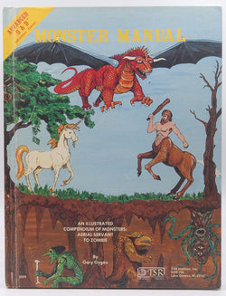 AD&D Monster Manual Original Cover VG, by Gary Gygax  