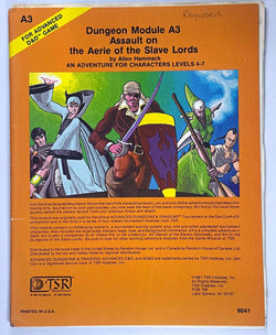 AD&D A3 The Aerie of the Slave Lords, by Hammack  
